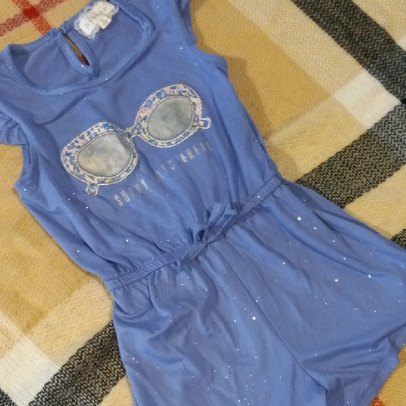 Btween Sparkling Blue Lace Top - Picture 1 of 3